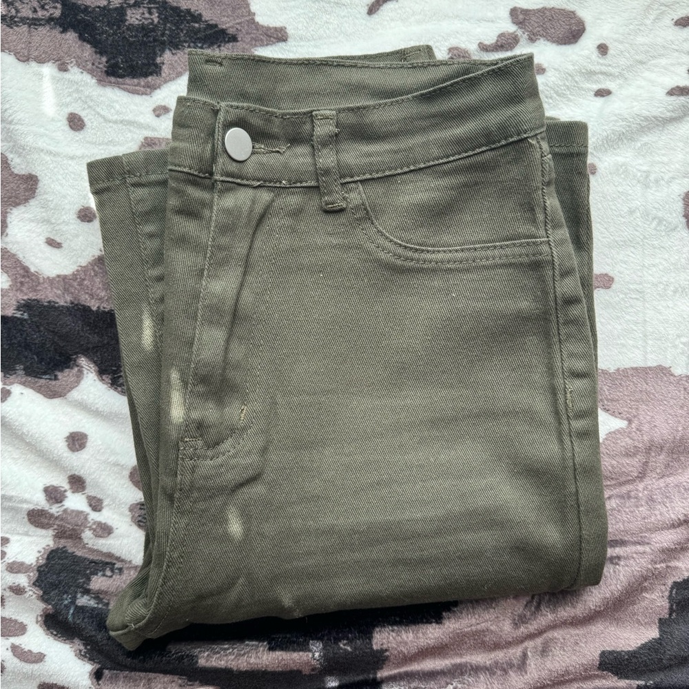 Green Flare Jeans